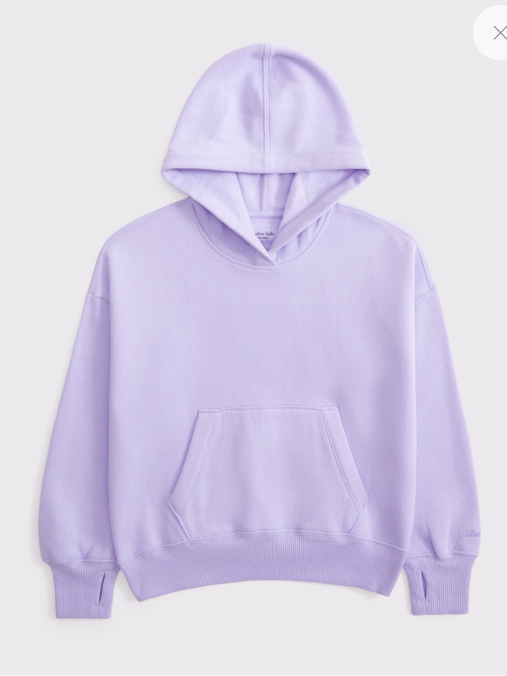 NWT Abercrombie kids light purple hoodie size 7/8